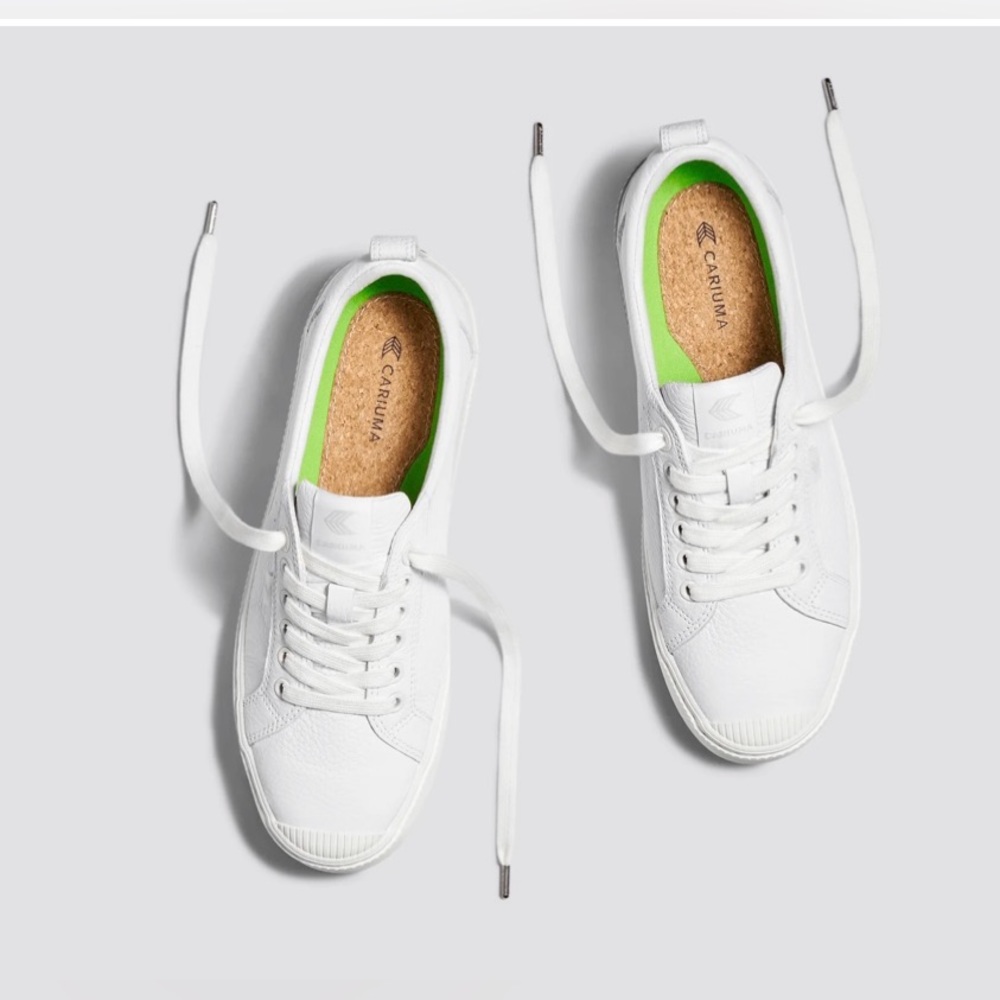 Worn Once.! Cariuma OCA Low White Premium Leather Sneaker - Picture 4 of 9